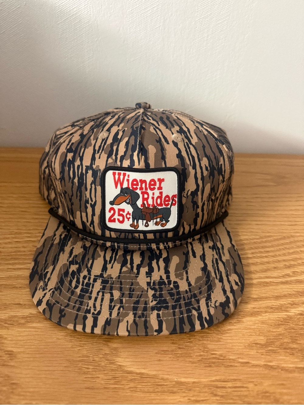 Wiener Rides Brown Camo Snapback Hat